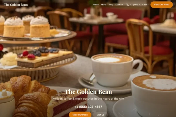Cafe template preview