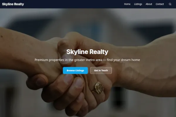 Real estate template preview